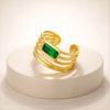 Zyra Emerald Luxe Ring