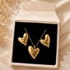Golden Amour Heart Jewelry Set