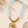 Blue Blossom Organza Statement Lace Necklace